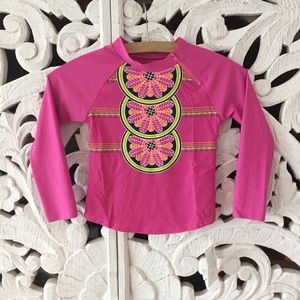 Cabana Life Kids Flower Rash Guard